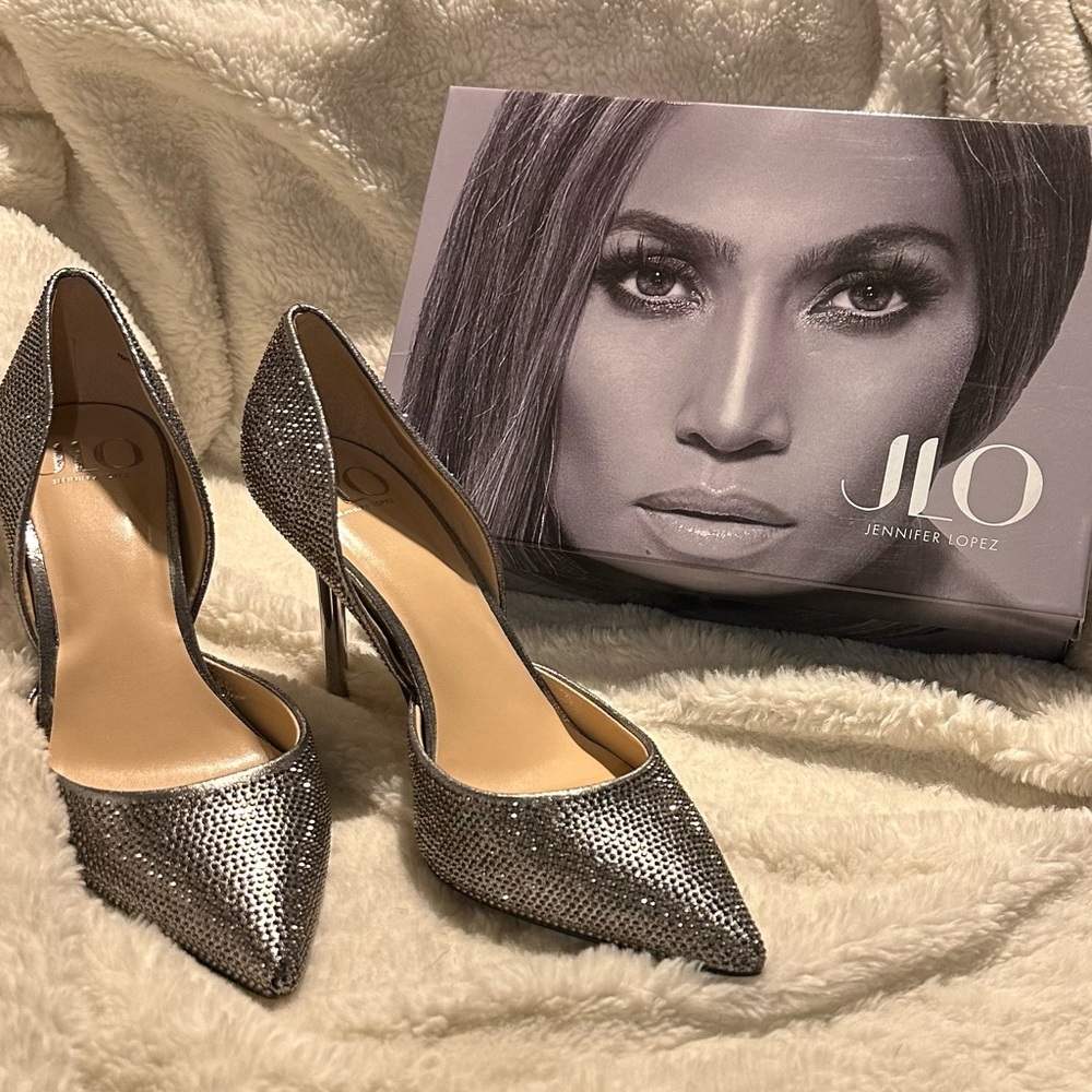 Jennifer Lopez Silver High Heels